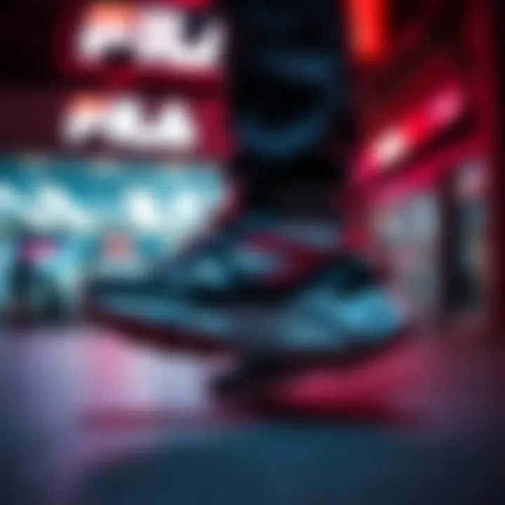 Fila Shoes Online Shopping Experience An online shopping interface featuring Fila shoes