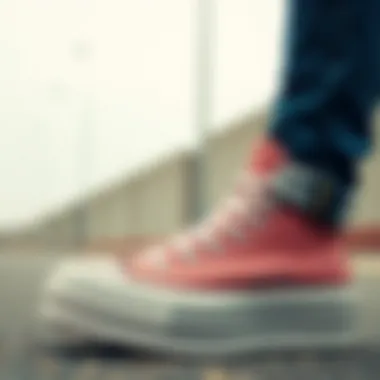 Fashion Styling with Converse High Top Platform Sneakers Stylish casual outfit complemented by Converse high top platform sneakers