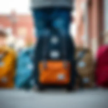 Color Options of Herschel Backpack Little America Mid Volume Herschel Backpack Little America Mid Volume displayed with various color options