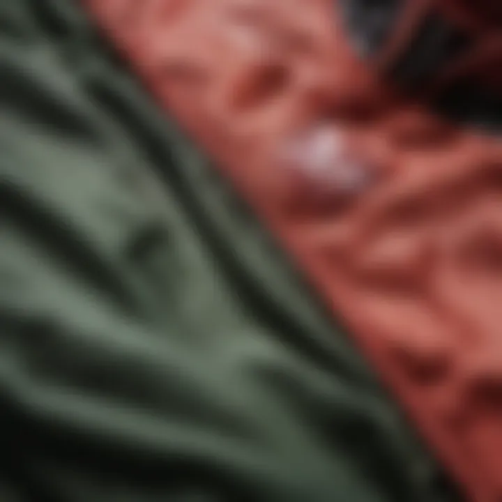 Close-up of HUF windbreaker showcasing fabric details