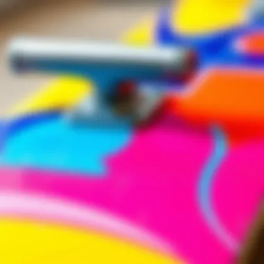 Exploring Innovative Materials in Skate Design Close-up of innovative skate materials highlighting texture and color