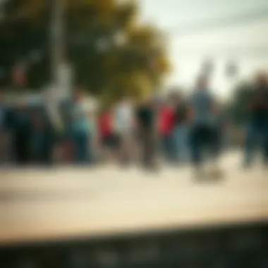 Community Engagement in Skate Culture A vibrant skateboarding community engaged in a local event