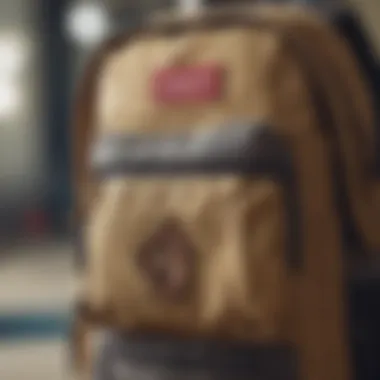 Close-up of JanSport Mini Backpack features and materials