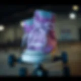 The Fusion of Style and Functionality Light purple Converse shoes on a skateboard