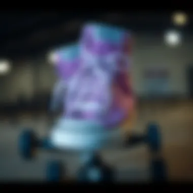 The Fusion of Style and Functionality Light purple Converse shoes on a skateboard