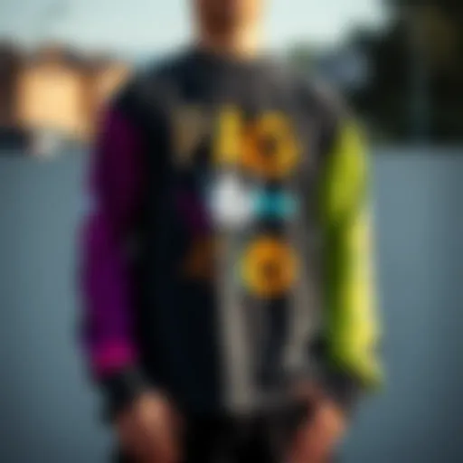 Unique Design Elements in Long Sleeve Graphic Tees Vibrant long sleeve graphic tee showcasing unique design elements