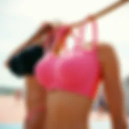 Illustration showcasing the evolution of sports bra designs through history