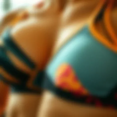 Diverse Materials for Optimal Performance Close-up view of various materials used in sports bras highlighting their unique properties