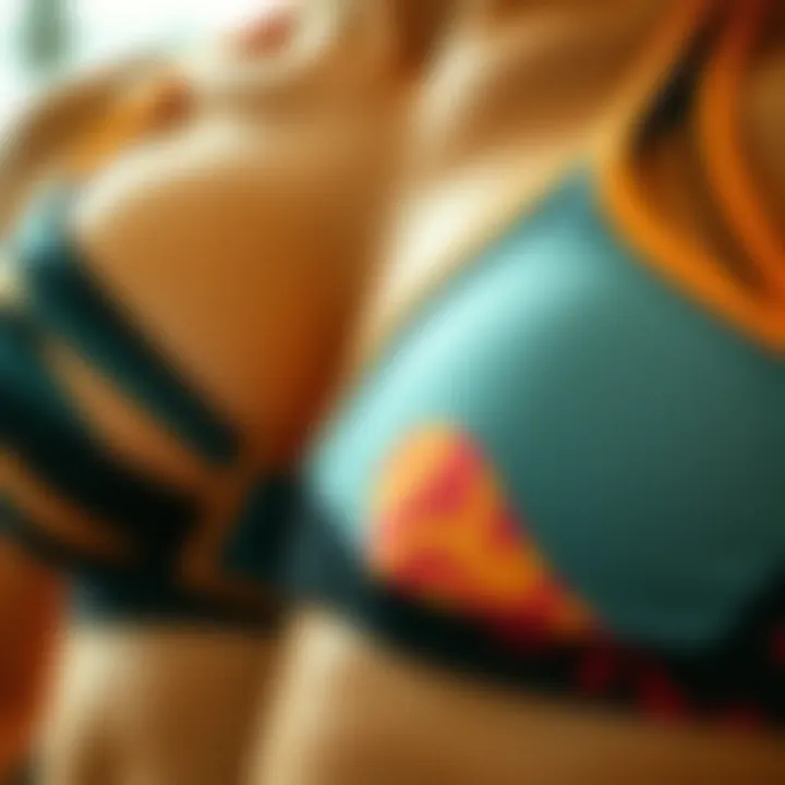 Diverse Materials for Optimal Performance Close-up view of various materials used in sports bras highlighting their unique properties