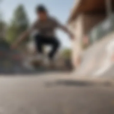 Skateboarder performing tricks with well-maintained bearings.