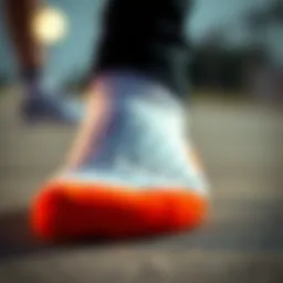 Close-up view of Nike Everyday Dri-FIT socks showcasing material texture