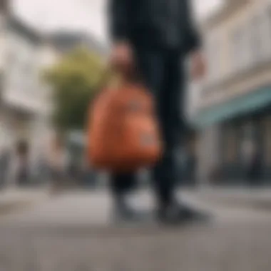 Skateboarder carrying the Nike Sportswear Essential Bag