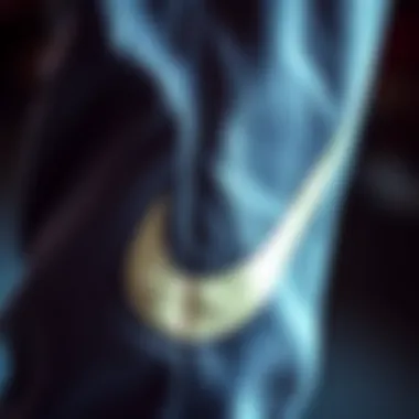 Material and Stitching of Nike Sweatpants Close-up of Nike Standard Fit Sweatpants material and stitching