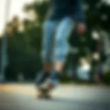 Stylish skateboarder wearing Nike Standard Fit Sweatpants