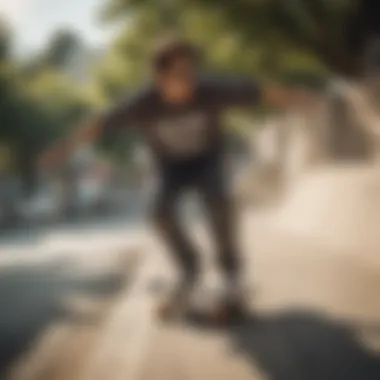 Skateboarding scene with Oakley Holbrook XL sunglasses