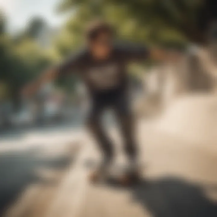 Skateboarding scene with Oakley Holbrook XL sunglasses