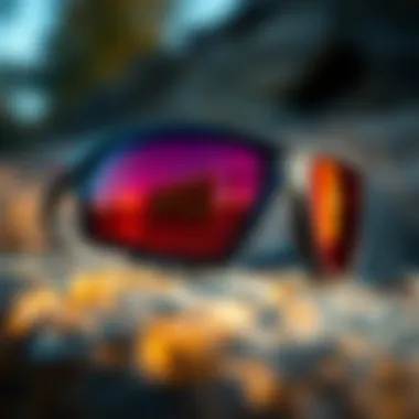 Advanced Lens Technology of Oakley Ridgeline Close-up view of Oakley Ridgeline lens technology showcasing the advanced materials and design.