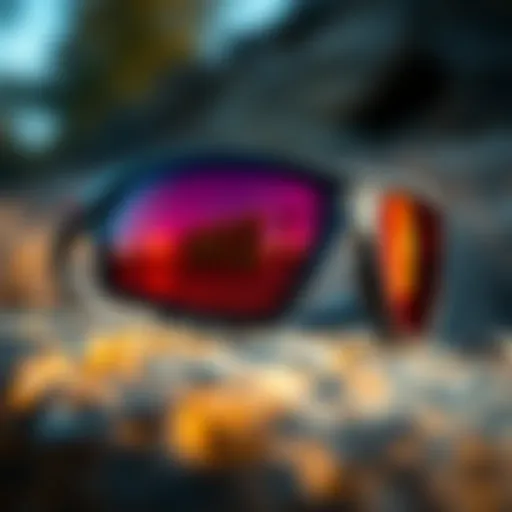 Advanced Lens Technology of Oakley Ridgeline Close-up view of Oakley Ridgeline lens technology showcasing the advanced materials and design.