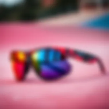 Vibrant Design of Pit Viper Sunglasses Stylish Pit Viper sunglasses showcasing vibrant colors and unique design