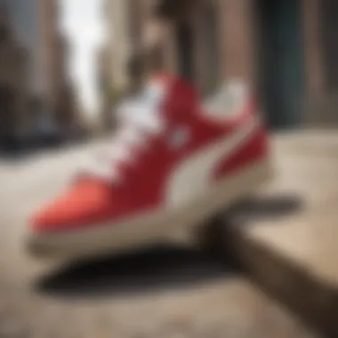 Puma Suede sneakers in an urban skate setting