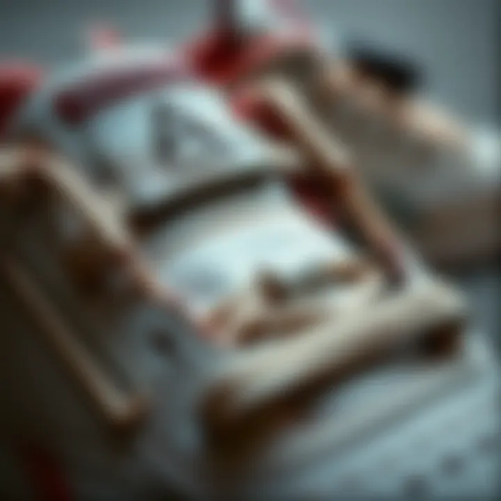 Close-up of materials used in Reebok Club 85 shoes
