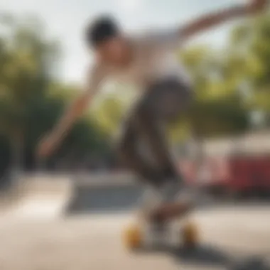 Revel skateboard kit in action on a skate park