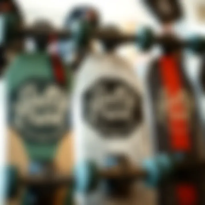 Signature Skateboarding Gear by Salty Crew A close-up of Salty Crew branded skateboards and accessories.