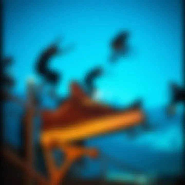 Cultural Impact of Sheckler Shoes Sheckler shoes displayed against a backdrop of skateboarding culture