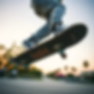 Skateboarding with Sheckler Shoes Skateboarder performing tricks while wearing Sheckler shoes