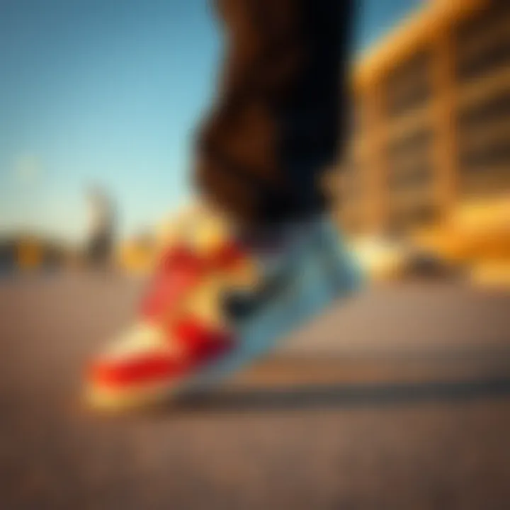 Larger Footwear in Skate Culture Representation Illustration of skate culture representation with larger footwear