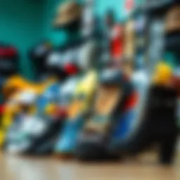 A collection of skateboards and accessories showcasing various brands available at Skate Warehouse