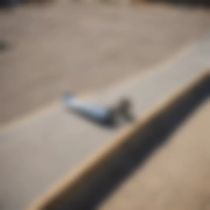 Close-up of construction materials used for prefab skateboard ramps