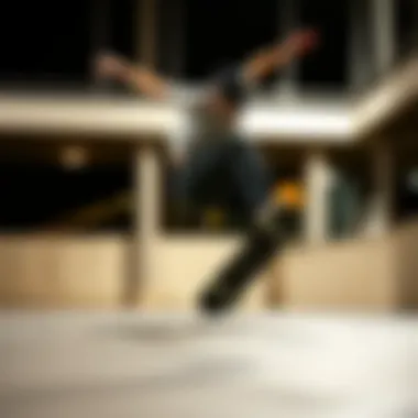 Skateboarding Tricks with Spitfire Classic Wheels Skateboarder performing tricks with Spitfire Classic Wheels