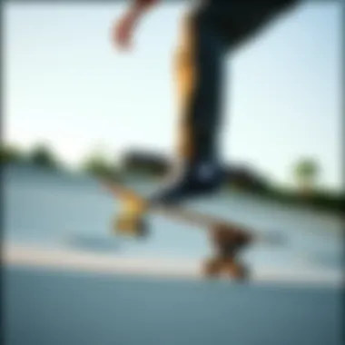 Skateboarding with Converse High Top Platforms A skateboarder wearing Converse high top platform sneakers performing a trick