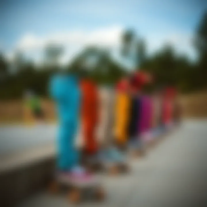 An array of color options available for skinny fit double knee Dickies.