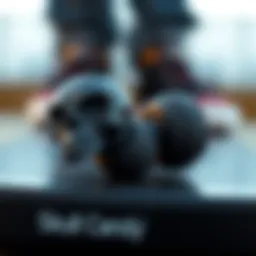 Close-up of Skull Candy Buds showcasing their sleek design