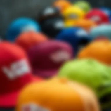 Colorful Snapback Hat Collection A collection of snapback hats displayed in vibrant colors