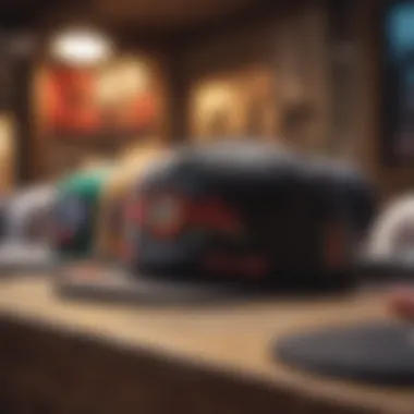 A collection of unique snapback hats highlighting trends