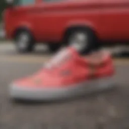 Vibrant Strawberry Vans showcasing unique design