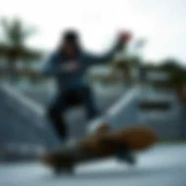 Style Influence of Koston's Footwear Skateboarder showcasing style influenced by Koston's footwear