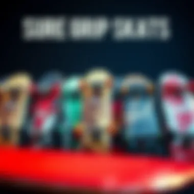 Collection of Sure Grip Skate Models An array of different sure grip skate models displayed together.