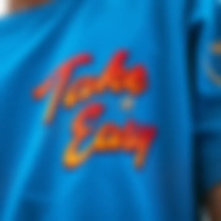Detailed View of 'Take It Easy' T-Shirt Design A close-up of the 'Take It Easy' t-shirt design showcasing its unique graphics and colors.