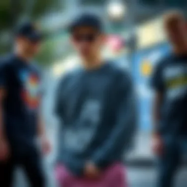 Fashion Evolution of the 'Take It Easy' T-Shirt An artistic display of different fashion styles featuring the 'Take It Easy' t-shirt.