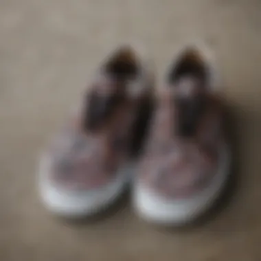 Close-up shot of the intricate Paisley pattern on Vans shoes, showcasing the unique design.