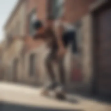 Skaters wearing Paisley Vans during a skate session in an urban environment, emphasizing lifestyle.