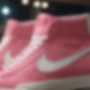 Close-up of Nike Blazers showcasing design details