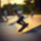 Dynamic skateboarding action showcasing Rid N Dip technique