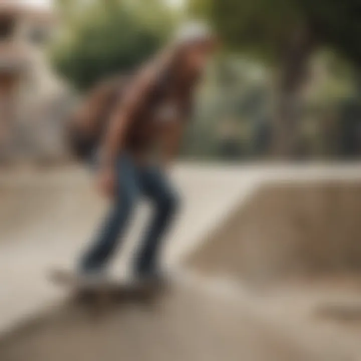 Skateboarding community utilizing the backpack