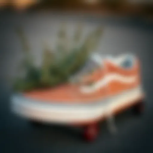 Thyme and Skateboarding Fusion An artistic representation of thyme intertwined with skateboard elements