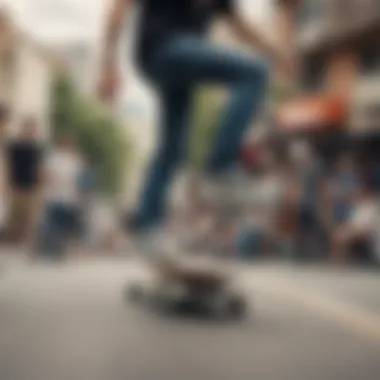 Community gathering of skateboarders showcasing diverse slide shoe styles